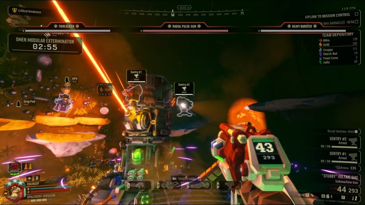 Turret EM Discharge VS OMEN Modular Exterminator