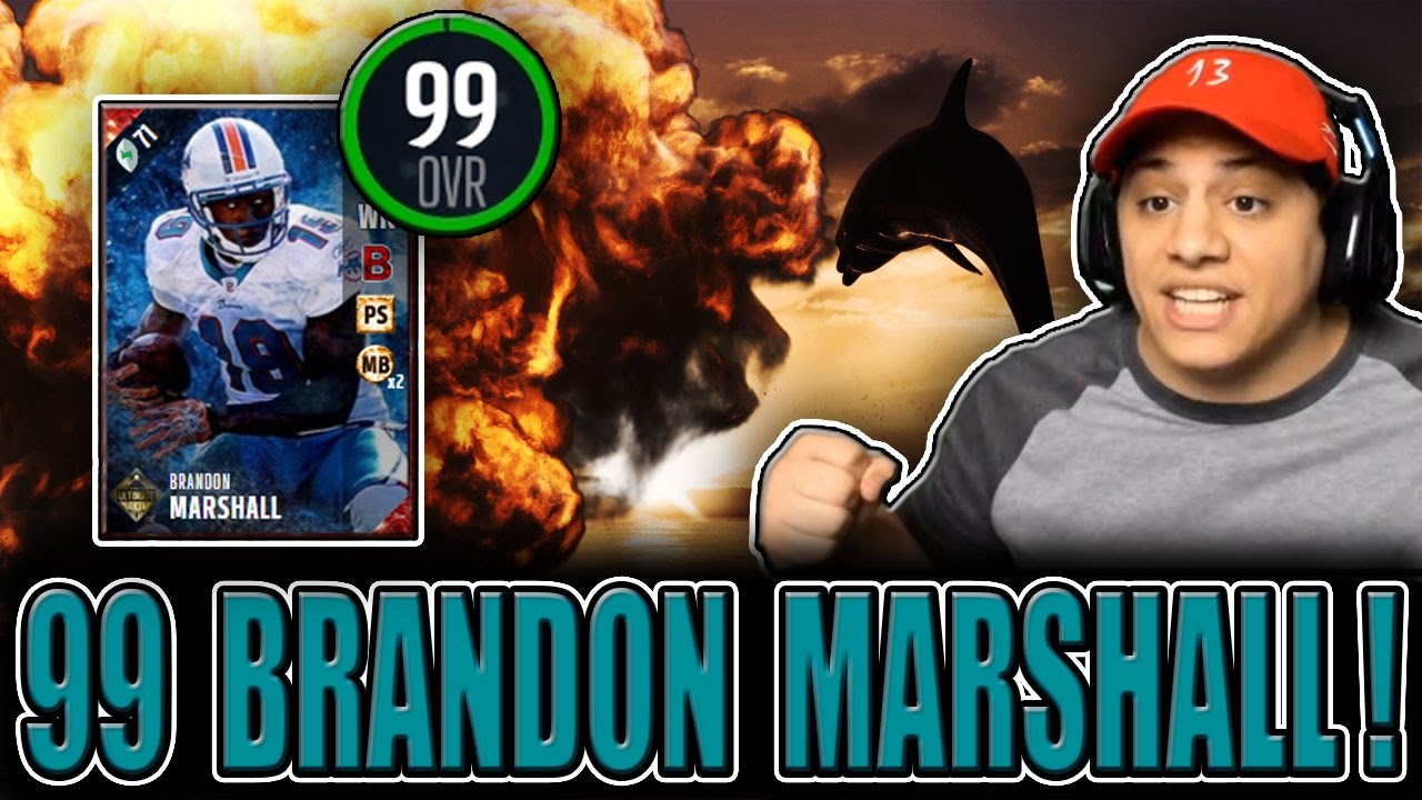 MARSHALL ONLY NEEDS 1 HAND! (99 ULTIMATE TICKET BRANDON MARSHALL GAMEPLAY) - MADDEN 17 ULTIMATE TEAM
