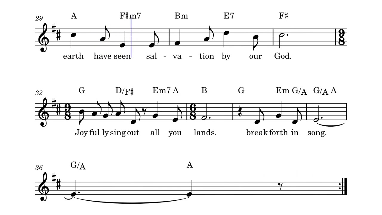 Psalm 98, All The Ends of the Earth, Haugen/Haas – Piano Accompaniment | Lyrics | Sheet music