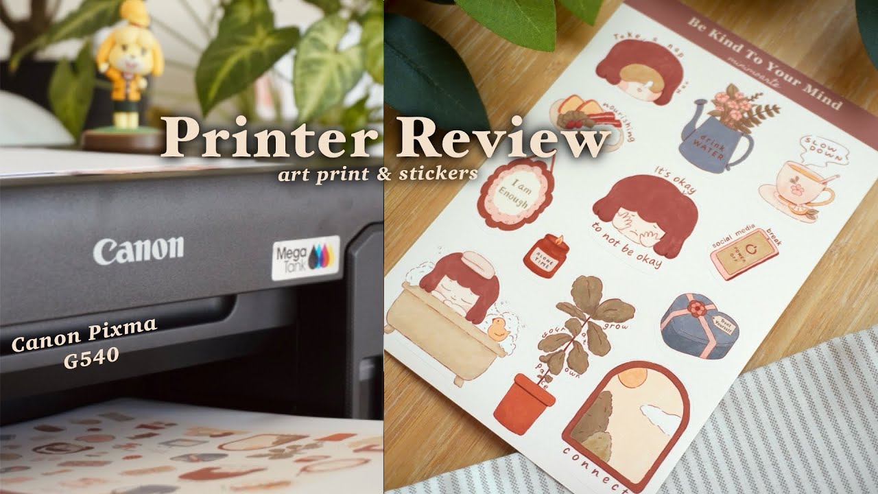 Canon Pixma G540 Printer Review / testing different types of paper / art print, stickers & memo pads