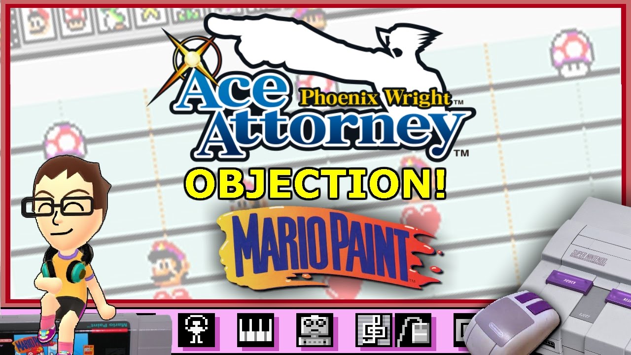 Objection! from Phoenix Wright: Ace Attorney on Mario Paint
