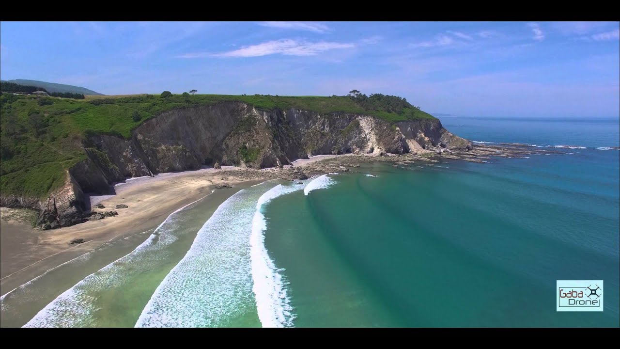 Espectacular video playa de cueva asturias