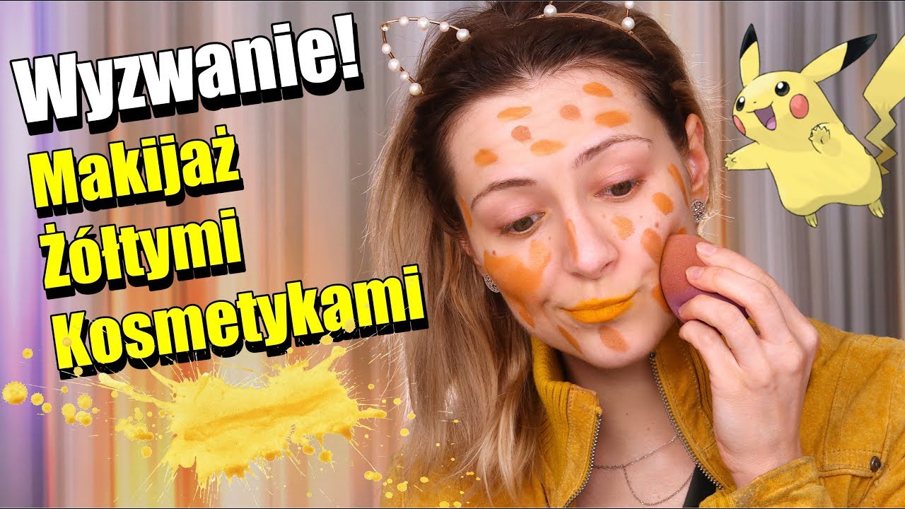Cały Makijaż Żółtymi Kosmetykami☀️Wyzwanie‼️😂Wiosenny Makijaż na Żółto🌻🌞