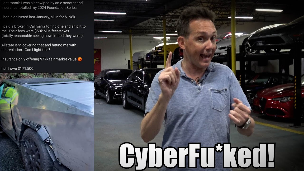Guy is $95k Underwater in Cyber Truck Loan after Accident and Upset Insurance wont Cover the Gap!