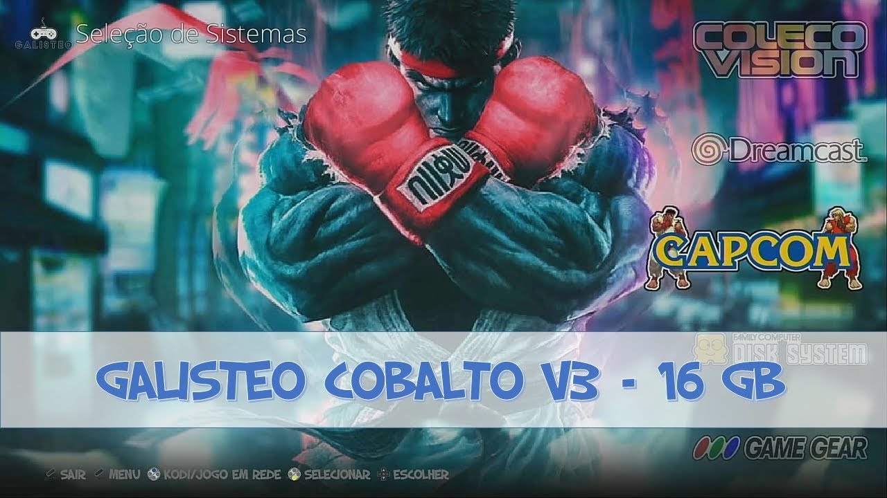 Galisteo Cobalto v3 16GB - 4.637 jogos - Rasp Pi3 B/B+ Recalbox 6.1 