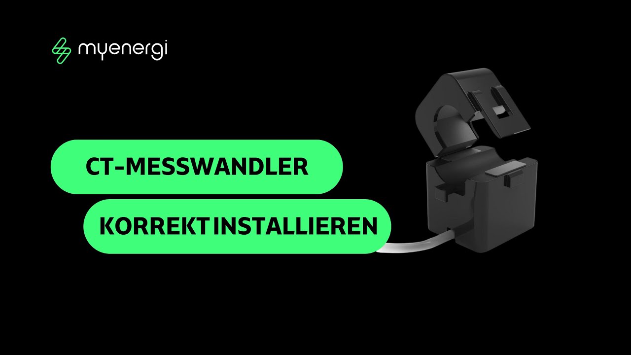myenergi CT-Messwandler korrekt installieren
