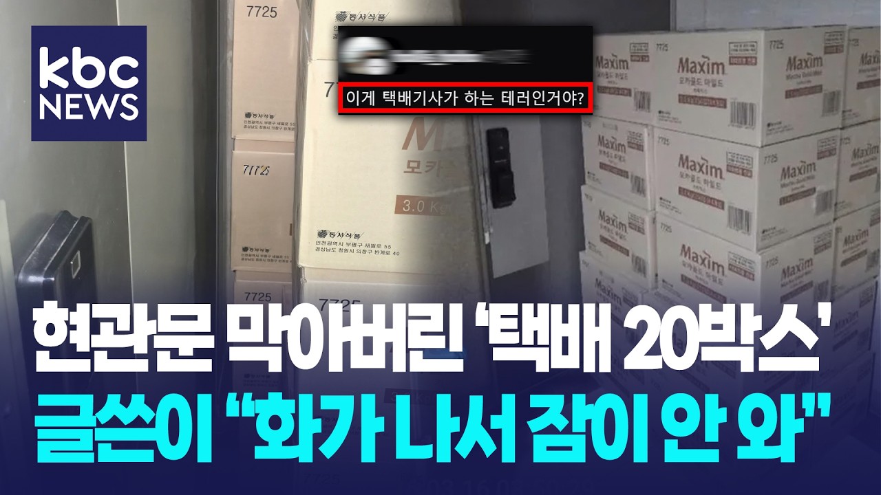 현관문 막아버린 '택배 20박스' 글쓴이 