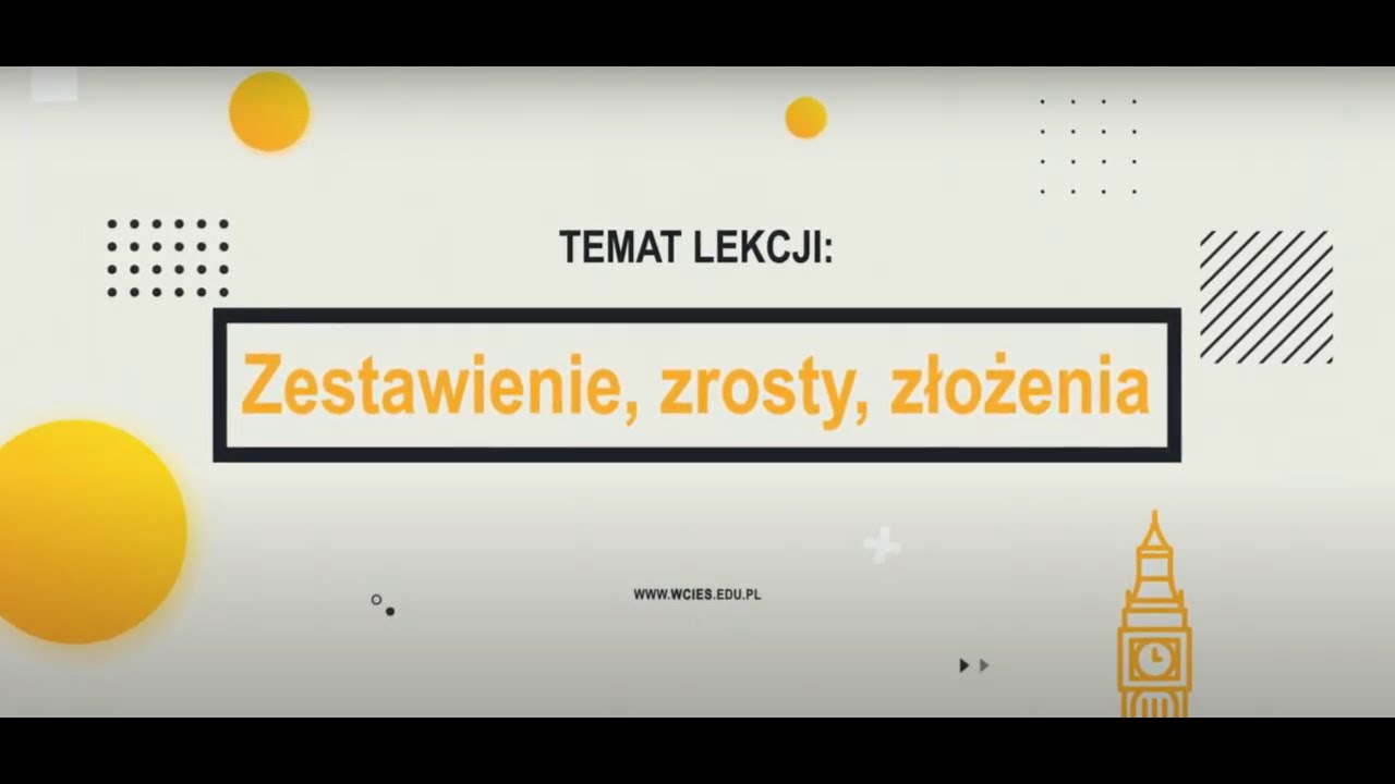 Język polski - zestawienia, złożenia, zrosty.