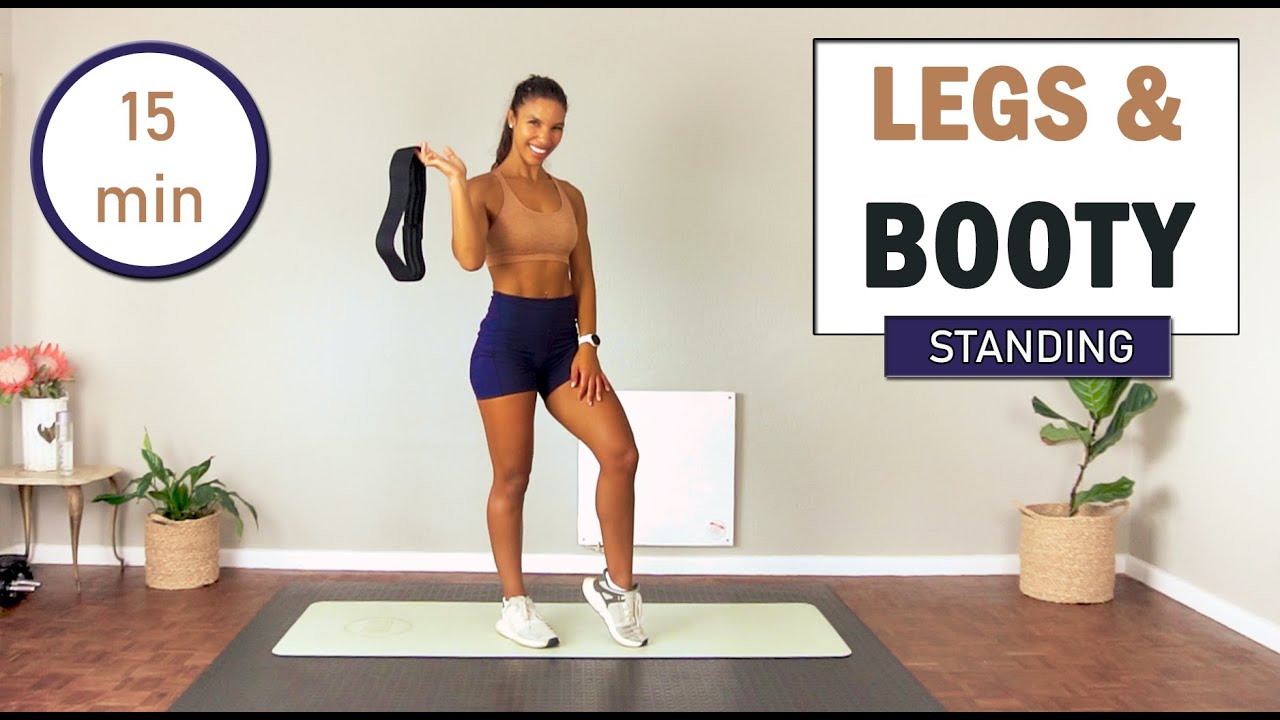 15 min STANDING LEGS & BOOTY WORKOUT - With Band | The Modern Fit Girl