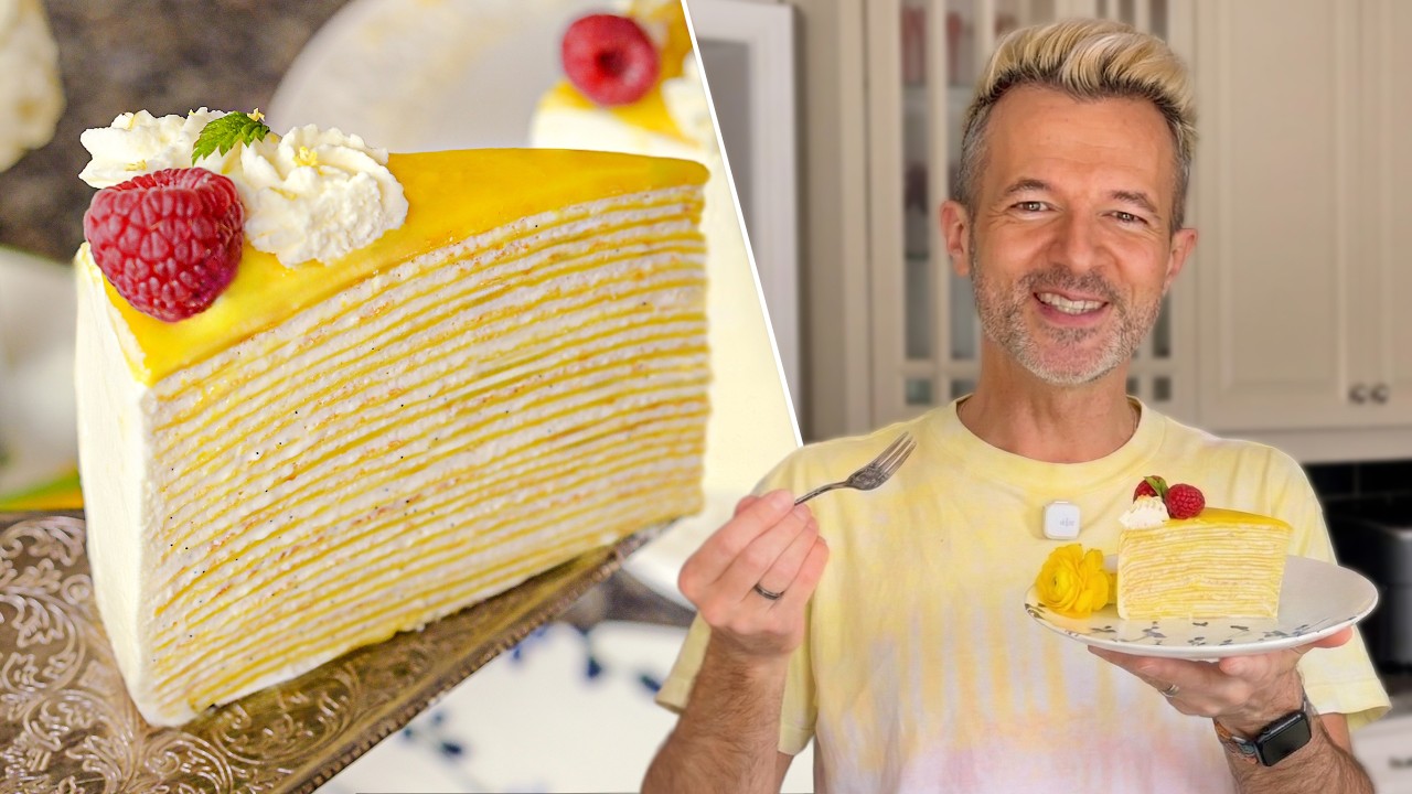 Торт без духовки🔥 Как сделать самый нежный блинный торт 🌟 Cr&ecirc;pe Layer Cake recipe