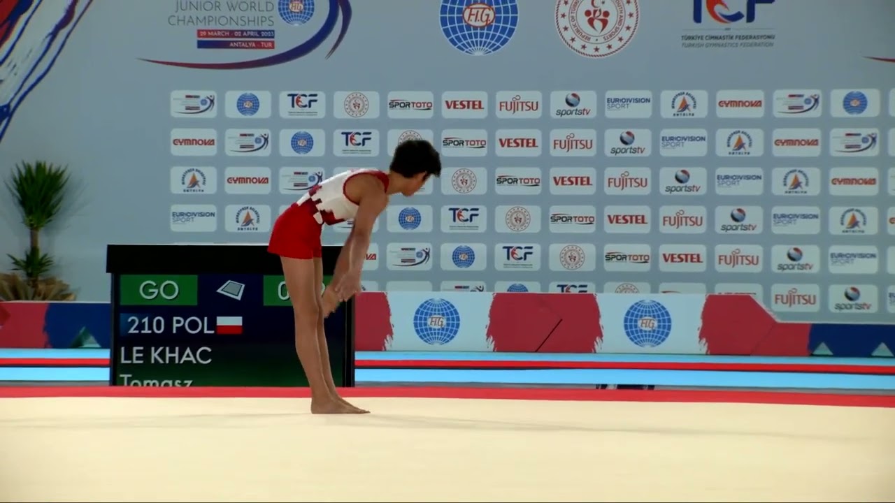 le KHAC Tomasz (POL) - 2023 Artistic Junior Worlds - Qualifications Floor Exercise