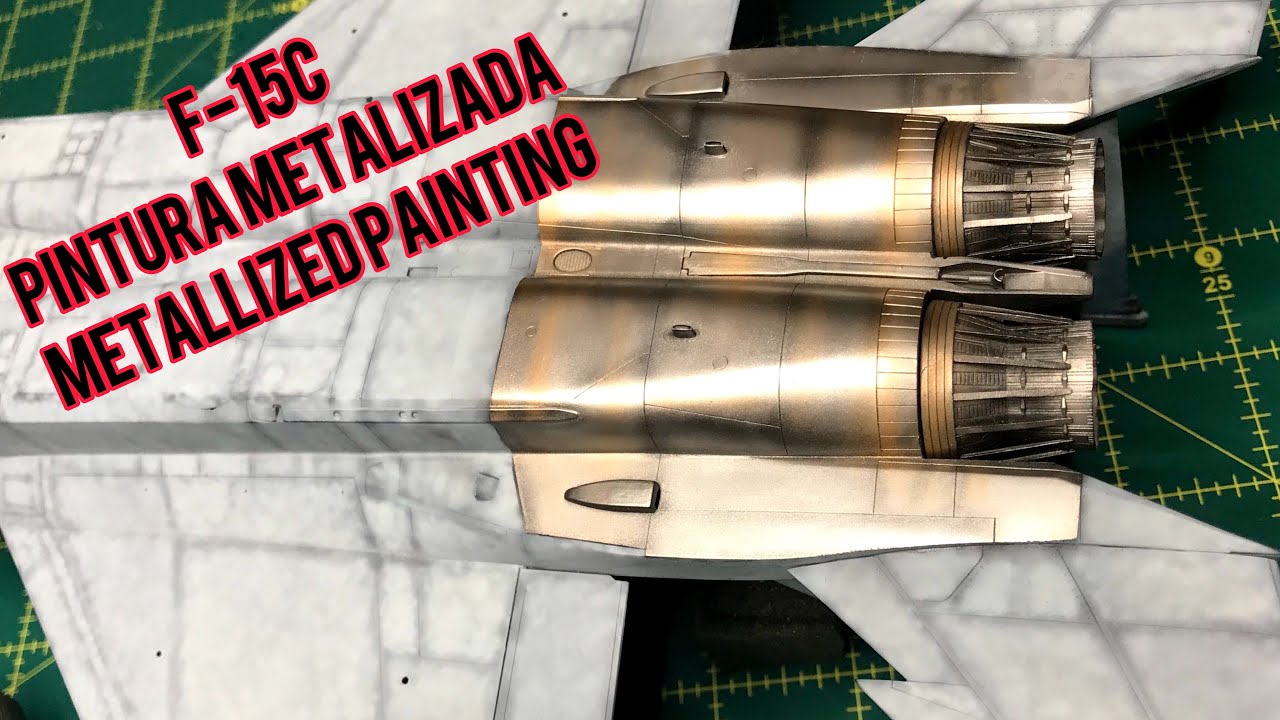 F-15C  1/48  - COMO FAZER PINTURA METALICA - PLASTIMODELISMO - AIRCRAFT MODEL -