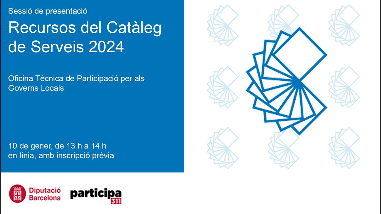 Sessió de presentació dels recursos del Catàleg de Serveis 2024 de l'OTPGL