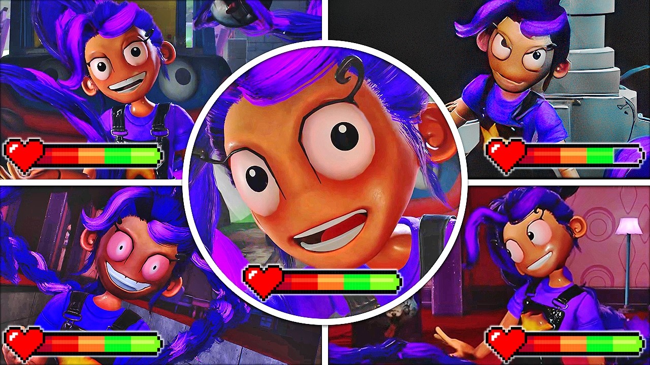 Poppy Playtime Chapter 5 - All LILY LOVERBRAIDS Scenes with Healthbars
