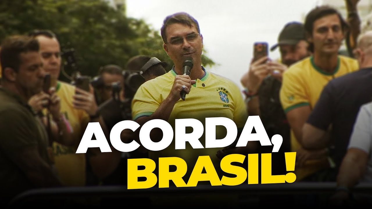 Flávio Bolsonaro fala ao povo na Paulista e reforça projeto para o Brasil