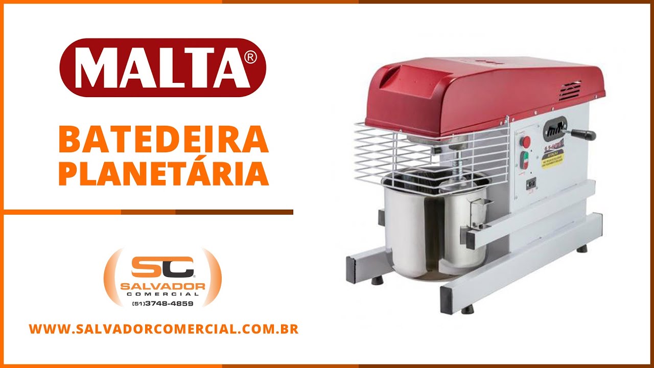 Batedeira Planetária 6, 12 e 20 litros Malta - Salvador Comercial