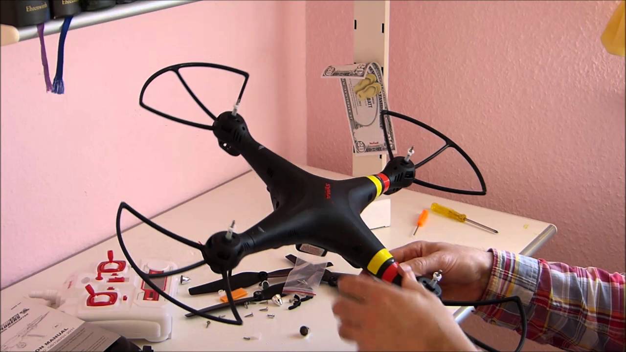 Videoreview zum Syma X8C - Unboxing - Aufbau - Tipps f&uuml;r Anf&auml;nger - Outdoor-Flugvideo - Kameraflug