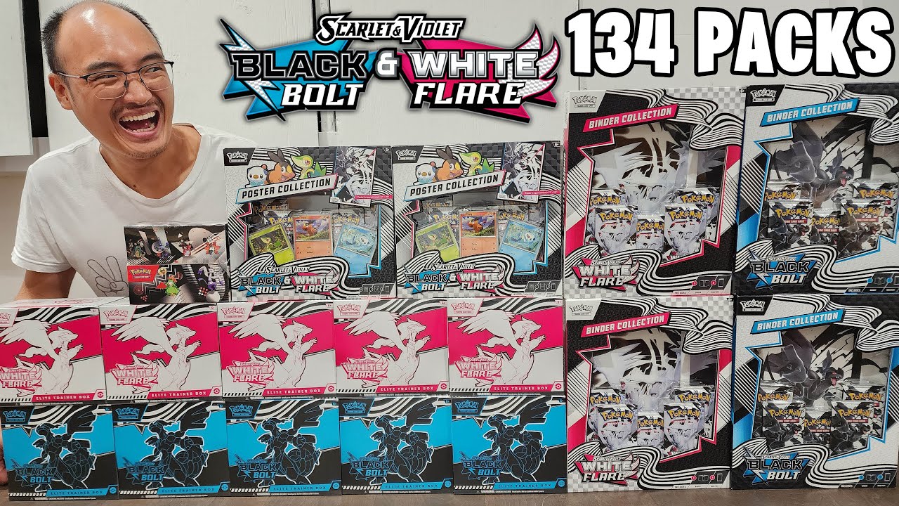 J’AI OUVERT 134 PACKS DES NOUVELLES SÉRIES POKÉMON ‘’BLACK BOLT’’ ET ‘’WHITE FLARE’’ !