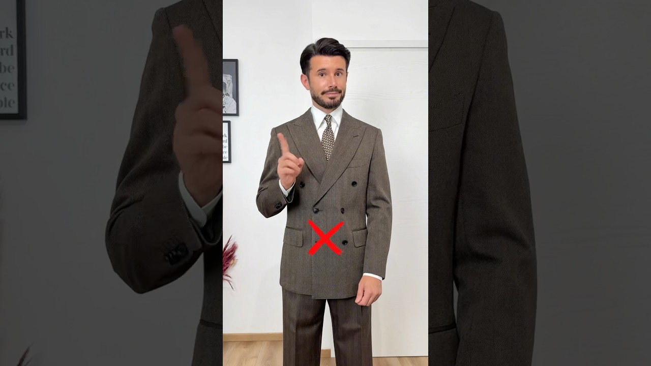 How to wear a double breasted suit ✅