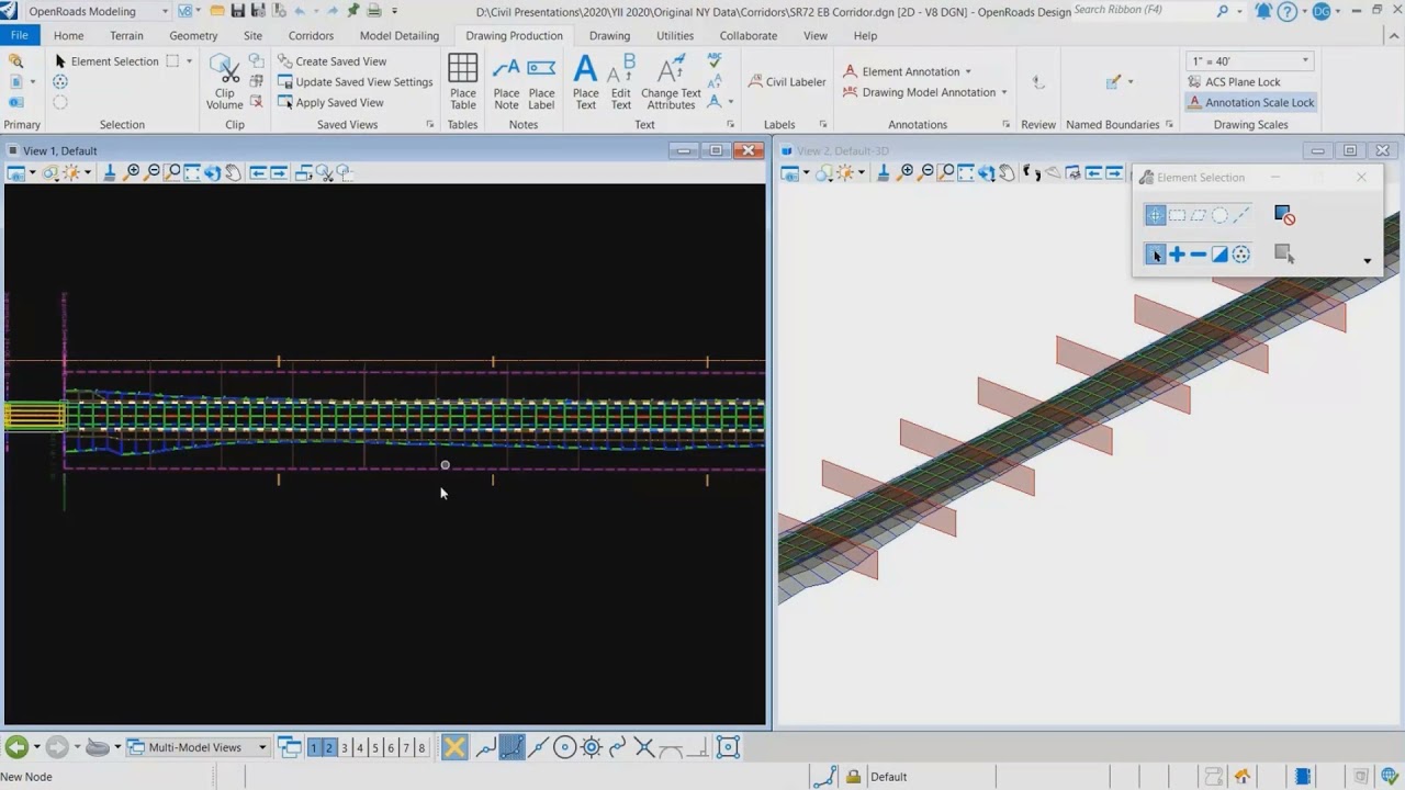 OpenRoads Designer 2021 Release 1 Drawing Production Updates   Cross Section Workflow Changes