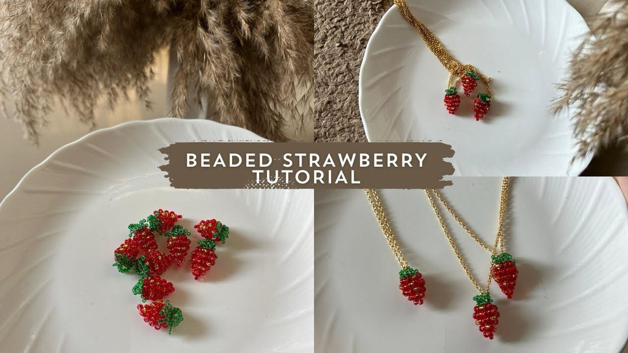DIY Beaded Strawberry 🍓 | Handmade Jewelry & Craft Tutorial