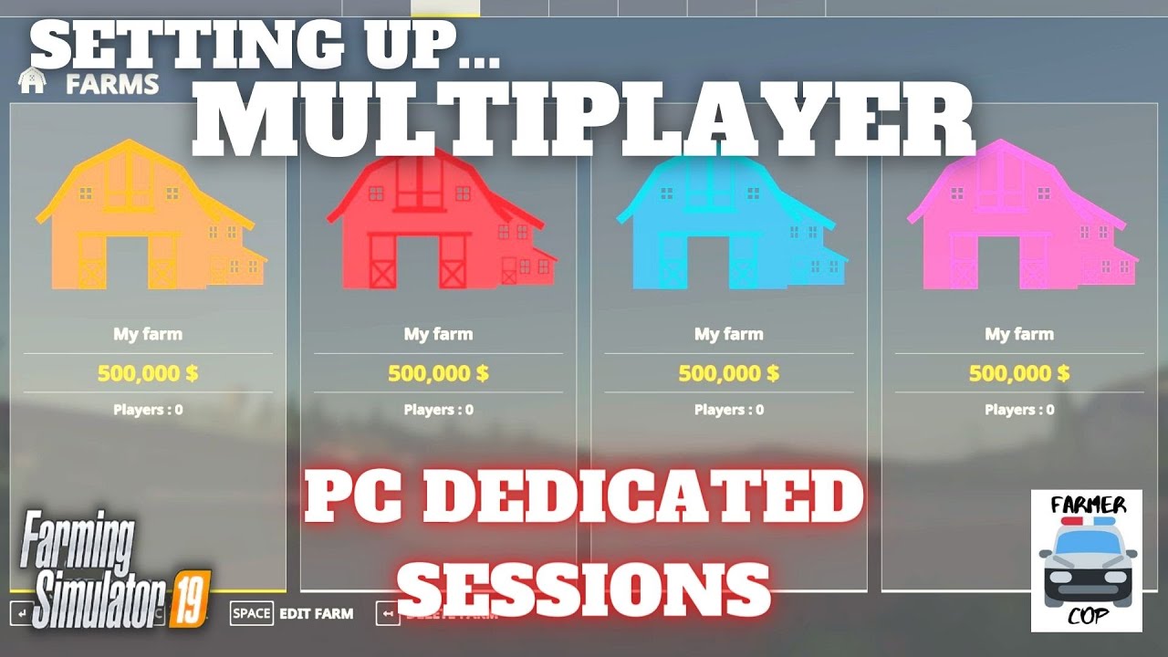 How To Setup Multiplayer on PC - Farming Simulator 19 - Dedicated Sessions