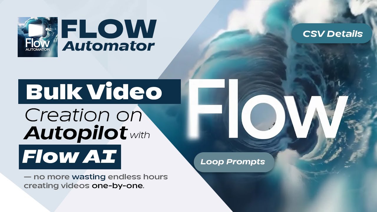 Flow Automator: Automate Text & Image to Video in Seconds (No More Manual Work!)