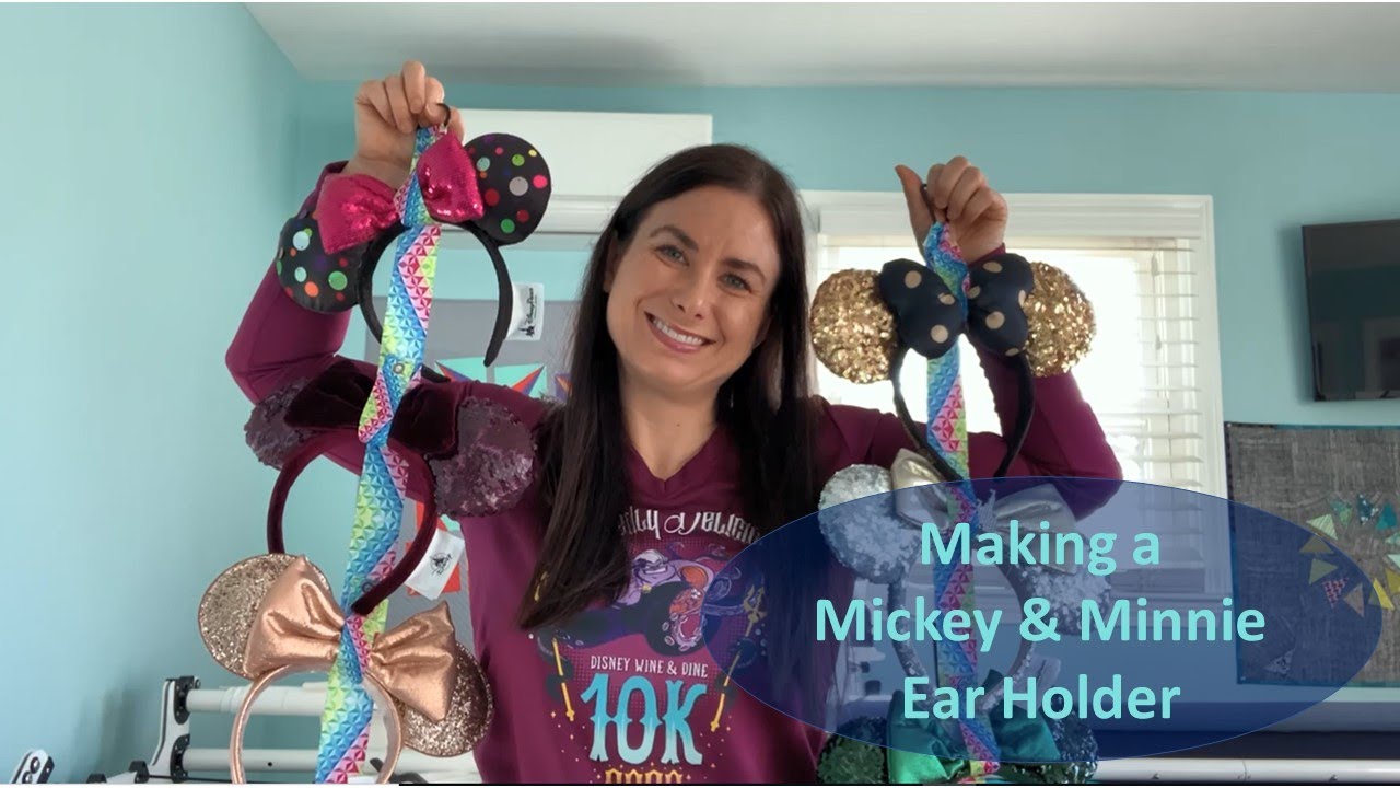 Making a Minnie and Mickey Ear Holder For Your Wall Using Ribbon