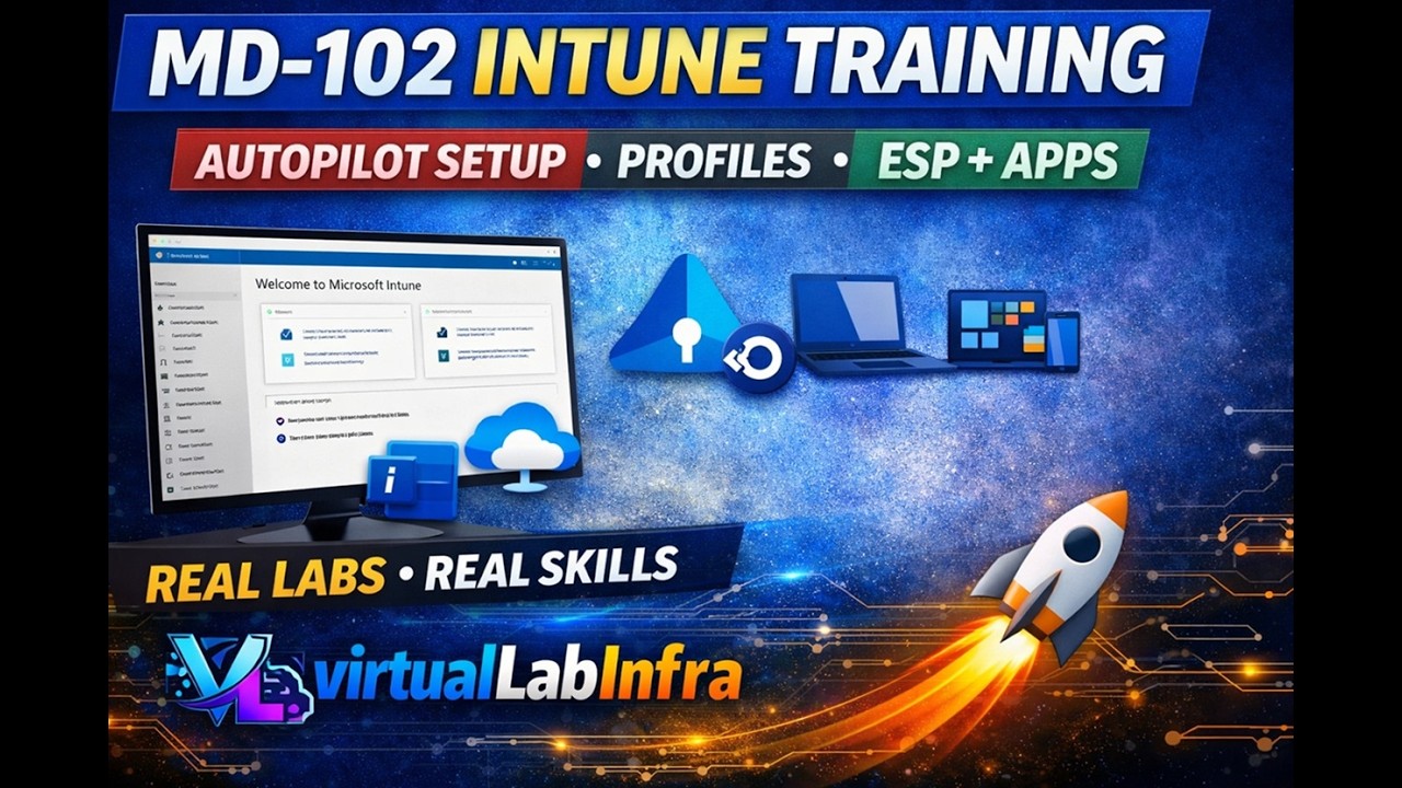 MD 102 06 MD-102 Intune Training | Autopilot Setup, Profiles, ESP & Apps | Step-by-Step Lab
