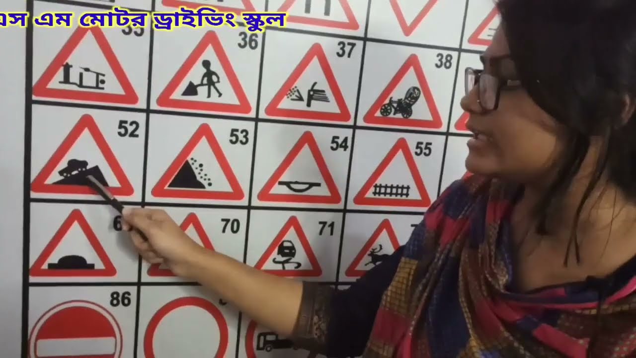 Traffic signs to follow while driving.ড্রাইভিং লাইসেন্সের মৌখিক পরীক্ষার প্রস্তুতি।
