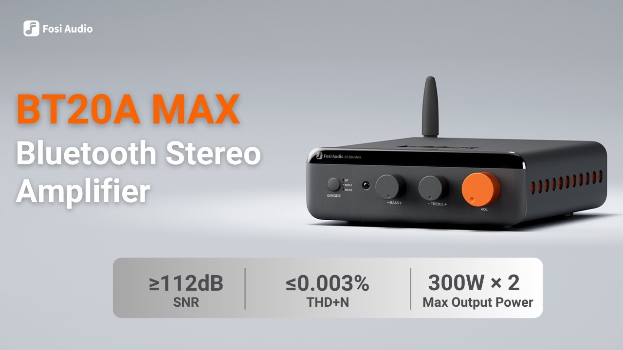 Fosi Audio BT20A MAX Intro & Demonstration: Bluetooth Stereo Amplifier