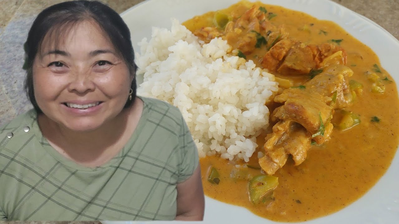 FIZ FRANGO AO CURRY COM LEITE DE COCO | FIZ MUDA DE MORANGOS
