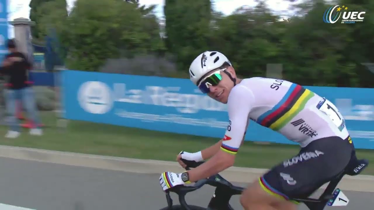 UEC European Championships 2025 - Highlights Men RR - Big battle with Pogacar, Evenepoel and Seixas