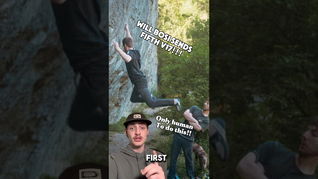 Is this the worst looking V17 Boulder?🫣 #climbing #bouldering #rockclimbing #willbosi #climb