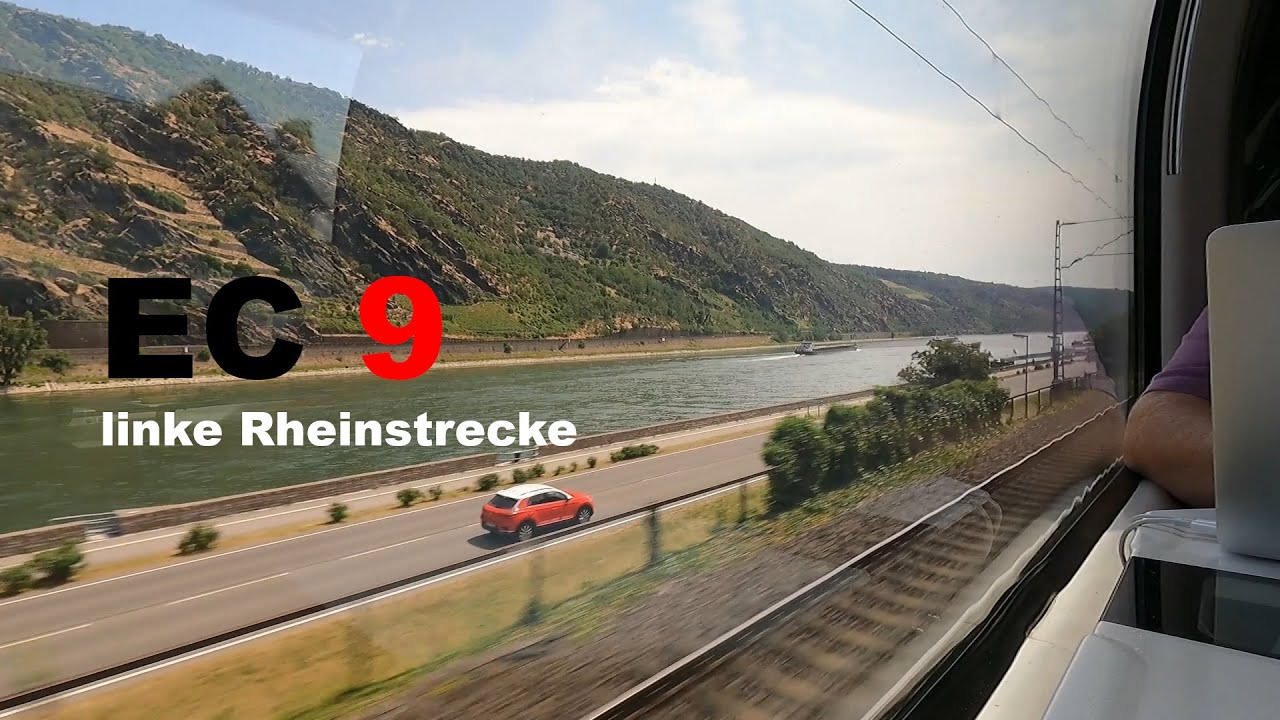 Die komplette linke Rheinstrecke aus dem SBB-Panoramawagen | EC 9 Mitfahrt