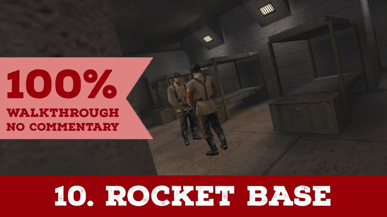 Return to Castle Wolfenstein Walkthrough (All Secrets,I am Death Incarnate) part 10 ROCKET BASE