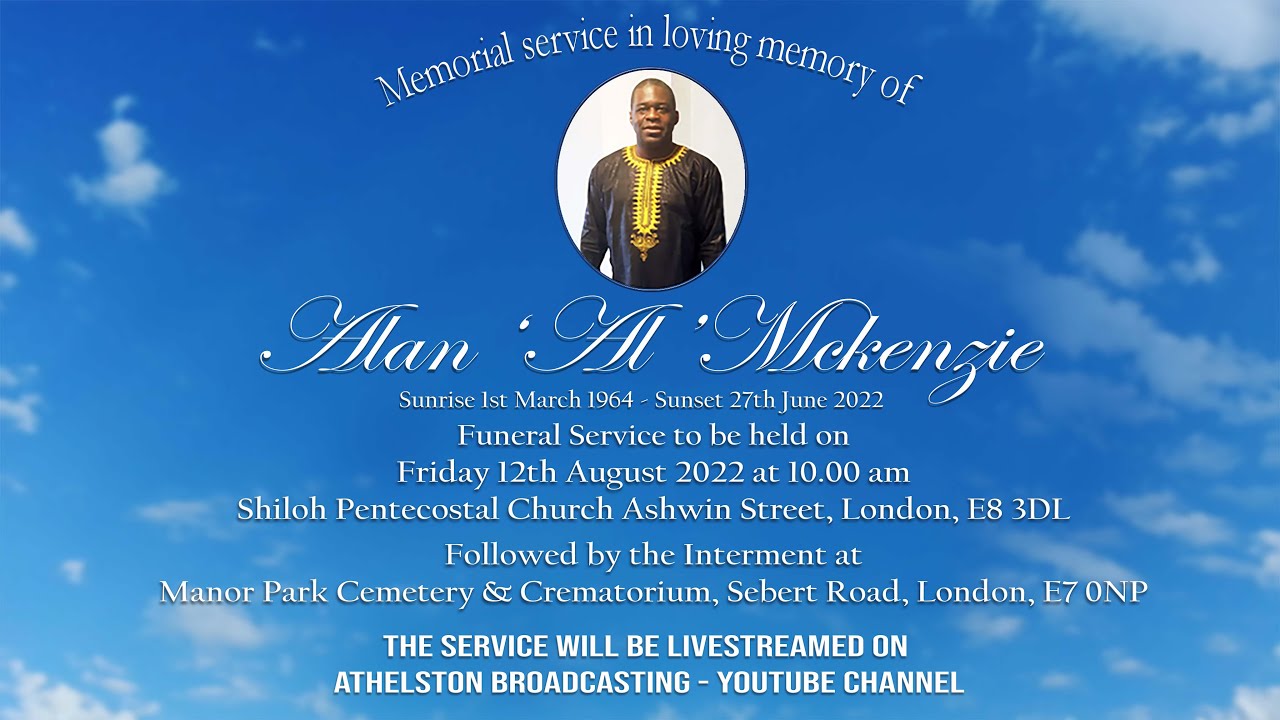 Memorial Service in Loving Memory of Alan 'Al ' McKenzie