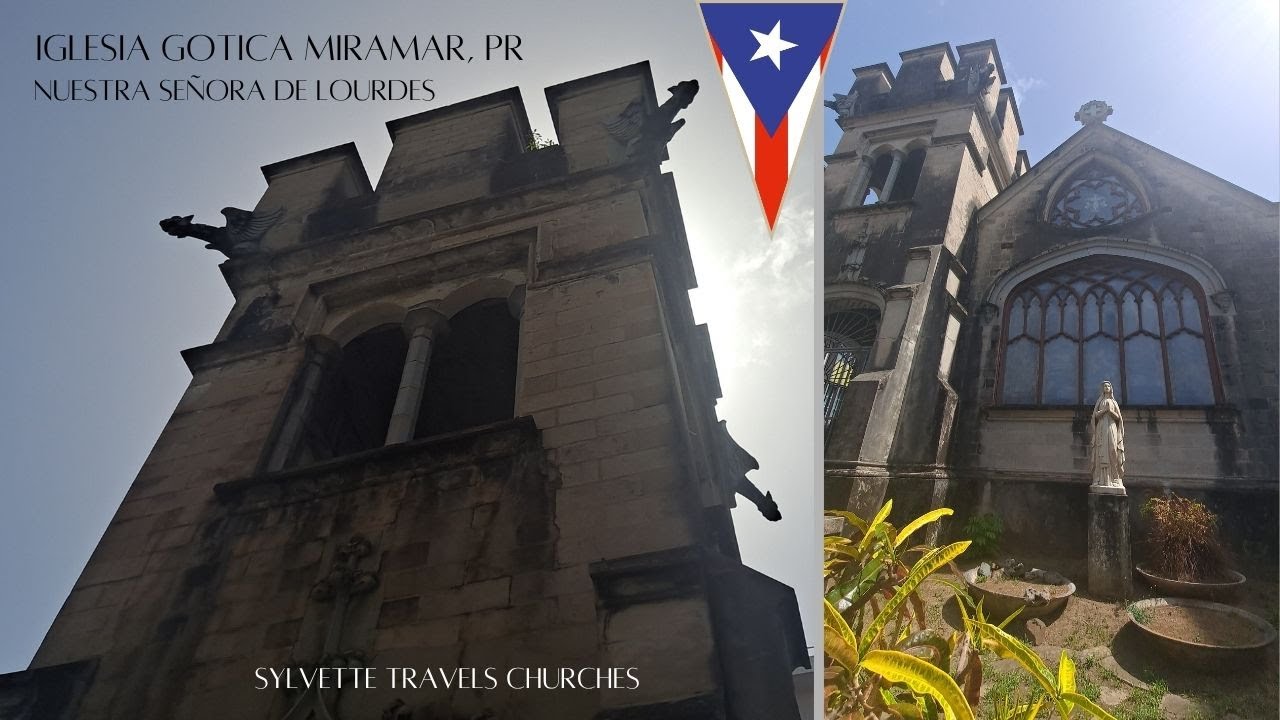 Puerto Rico Iglesia Nuestra Se&ntilde;ora de Lourdes en Miramar Iglesia Gotica by @SylvetteTravelsChurches