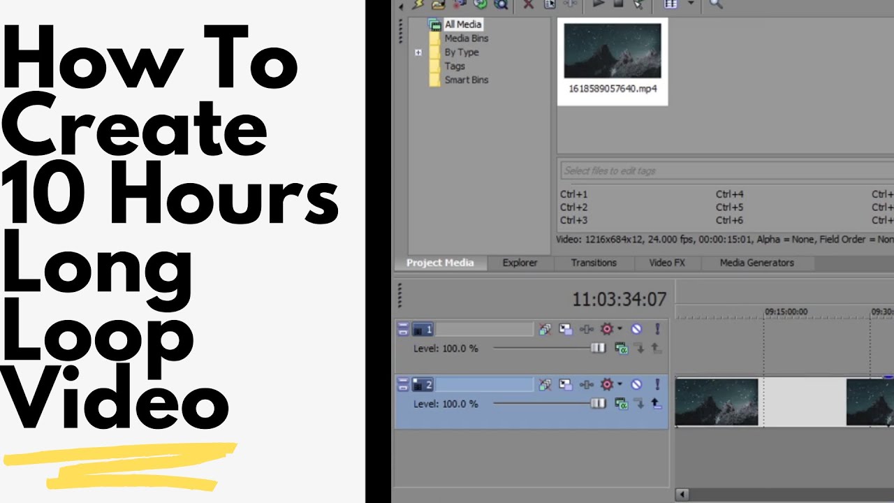 How To Create A 10 Hours Long Loop Video. SUPER EASY