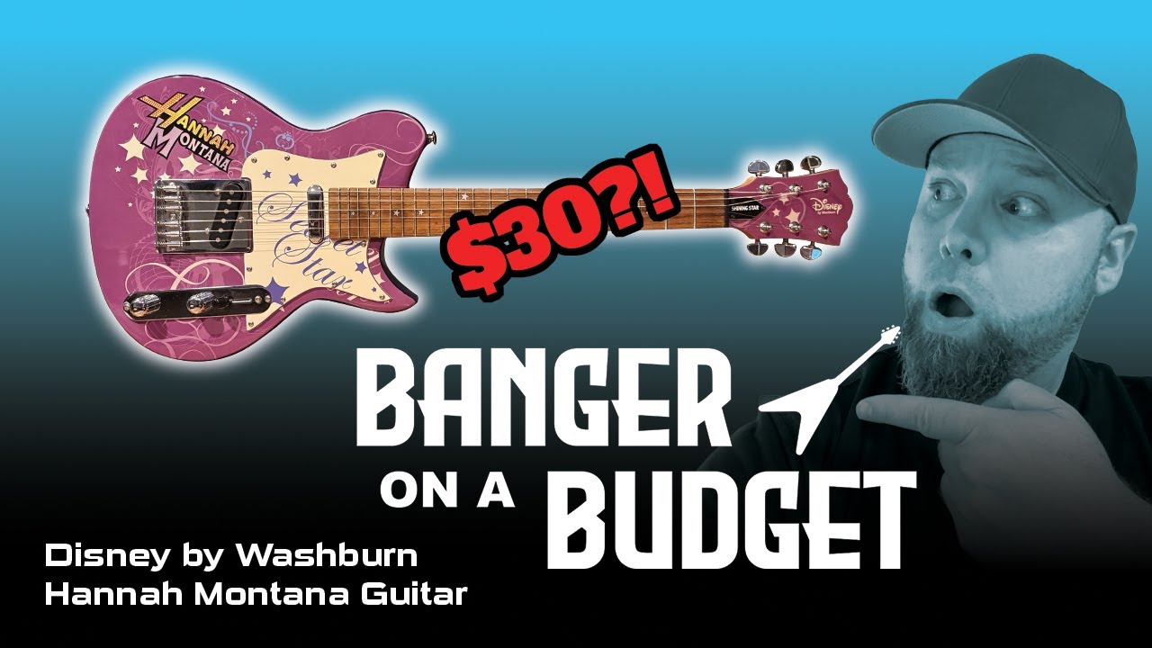 Banger on a Budget Disney by Washburn Hannah Montana Guitar