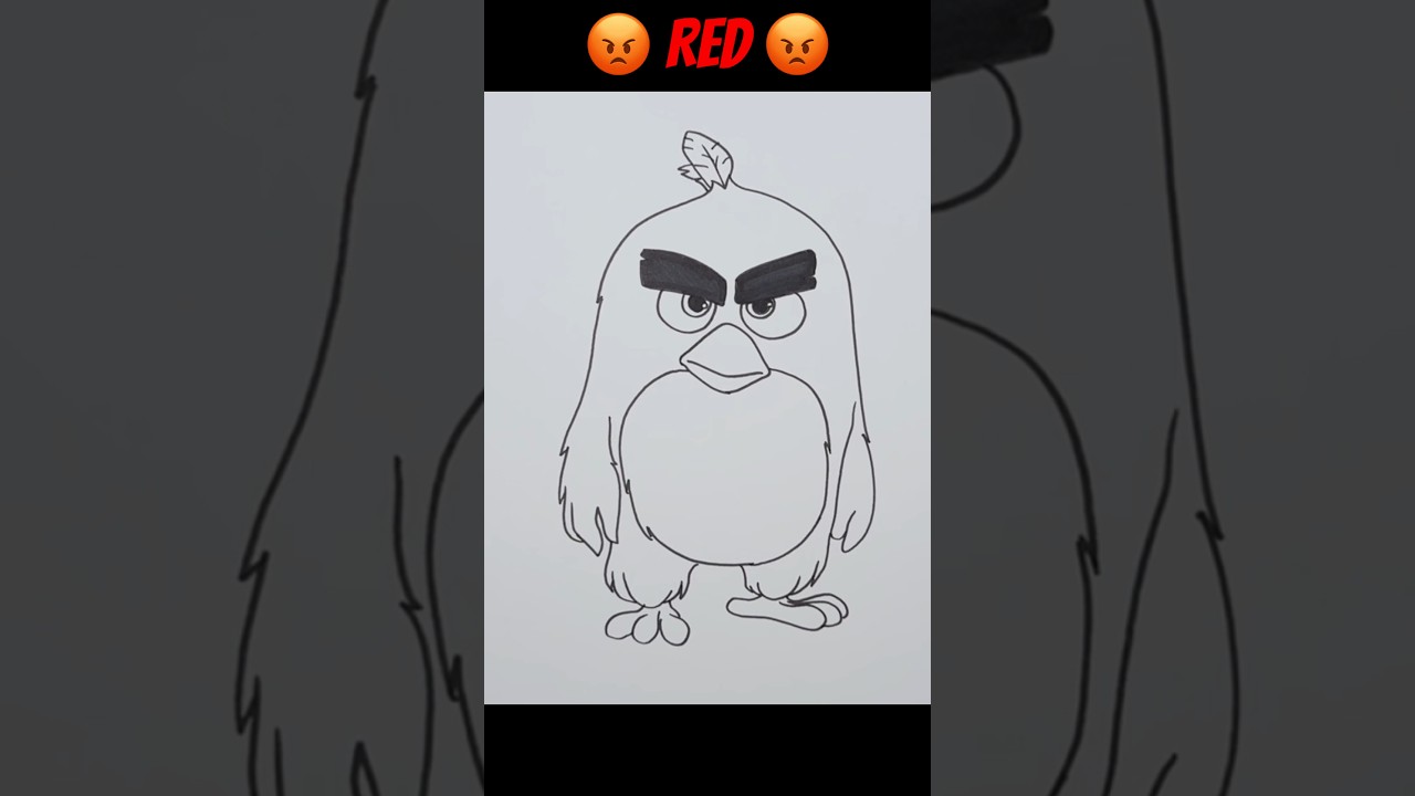How To Draw Red | Angry Birds #shorts #drawing #draw #angrybirds