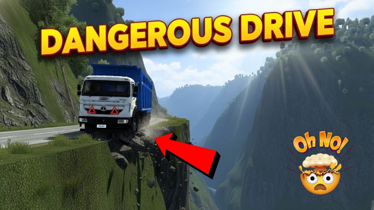 DANGEROUS DRIVE! 😱 Tata Signa on Deadly Cliff Road | ETS2 Indian Mod #THG 