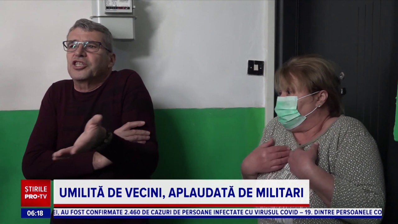 Gest emoționant pentru asistenta din Galați umilită de vecini. Militarii au așteptat-o cu flori