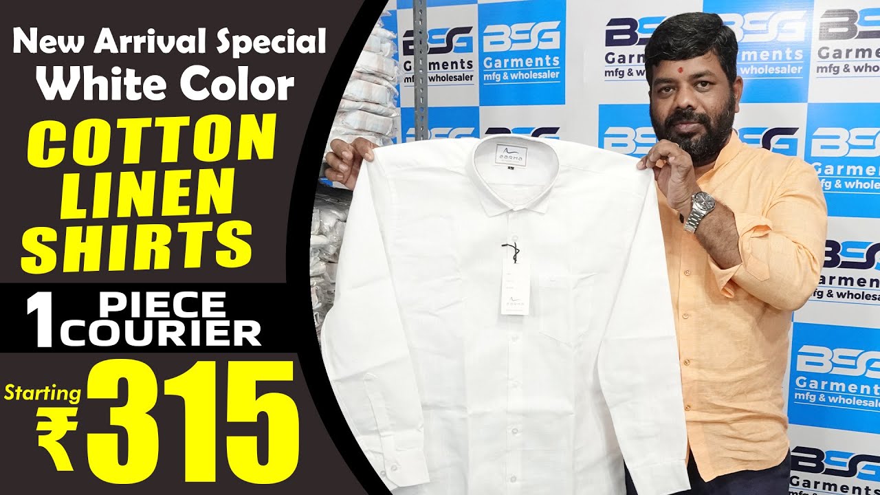 New Arrival Special White Color Cotton Linen Shirts | Starts at Rs315 1 Piece Courier Available