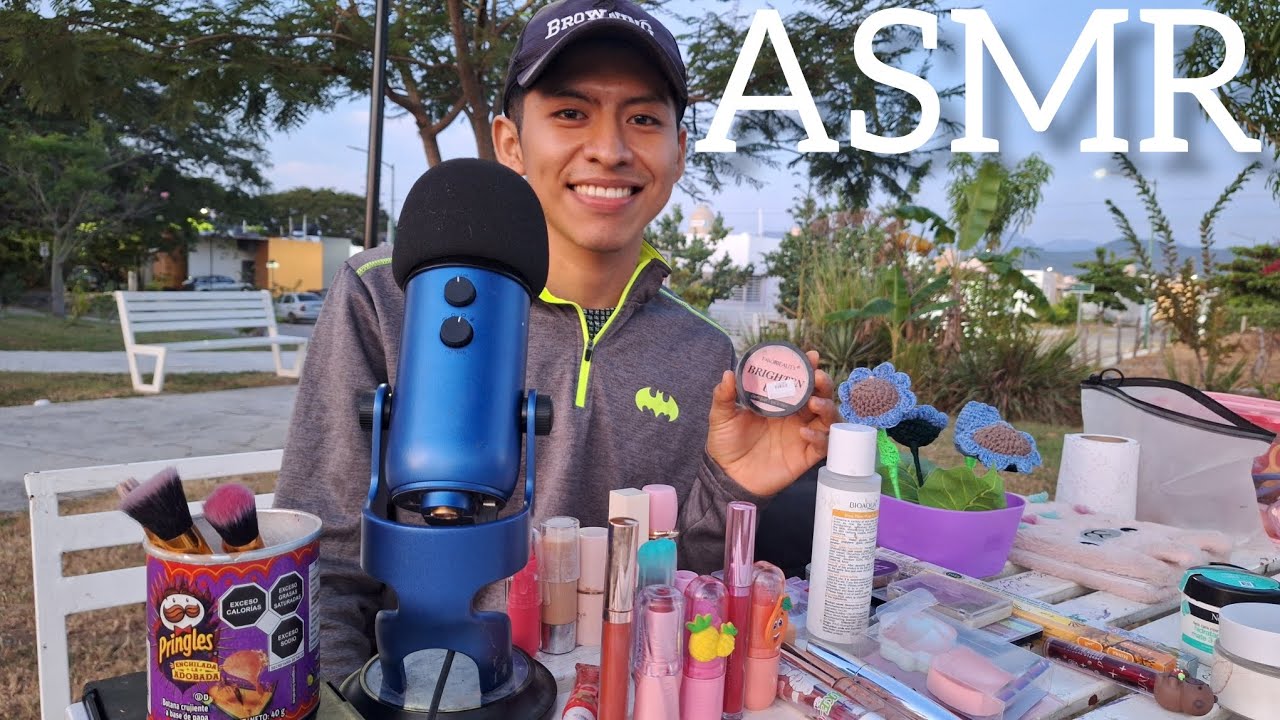 ASMR en el Parque 🌿 | Te Maquillo con Sonidos Suaves y Naturales 💄✨