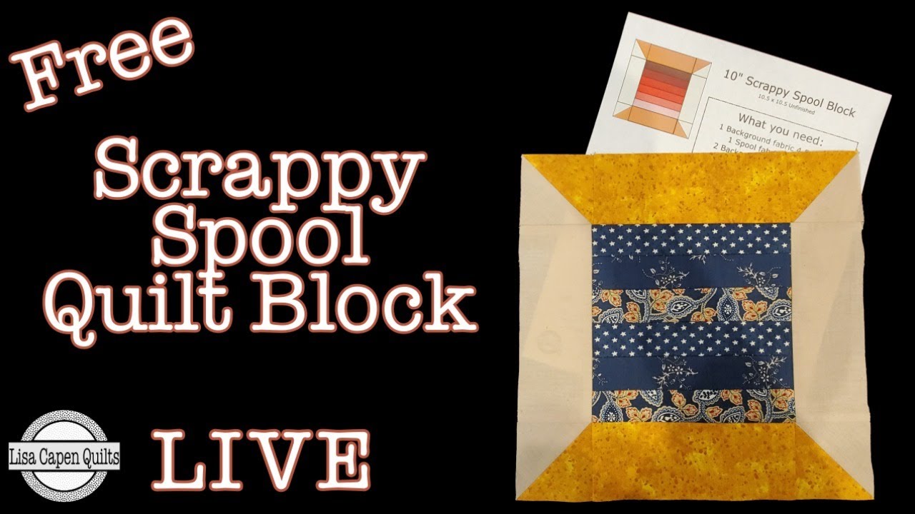 Scrappy Spool Quilt Block - 10