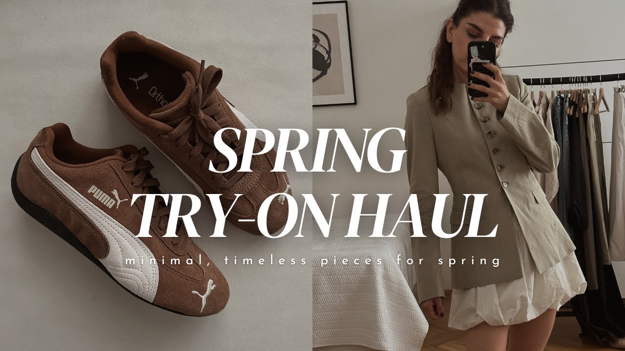 SPRING TRY-ON HAUL 2025 | GOELIA, COS, Sézane, Arket, H&M, Mango & Puma Speedcat