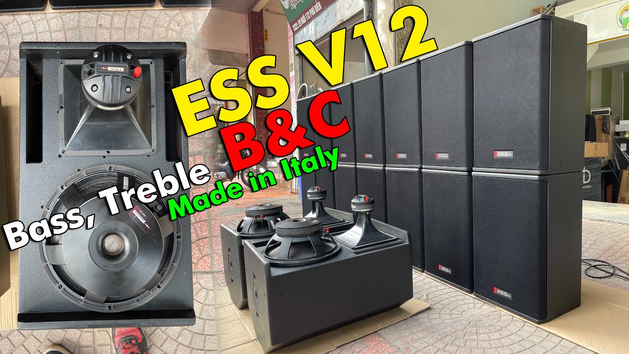 Loa Bãi ESS V12 - Bass Treble B&C Made in Italy Cực Xịn
