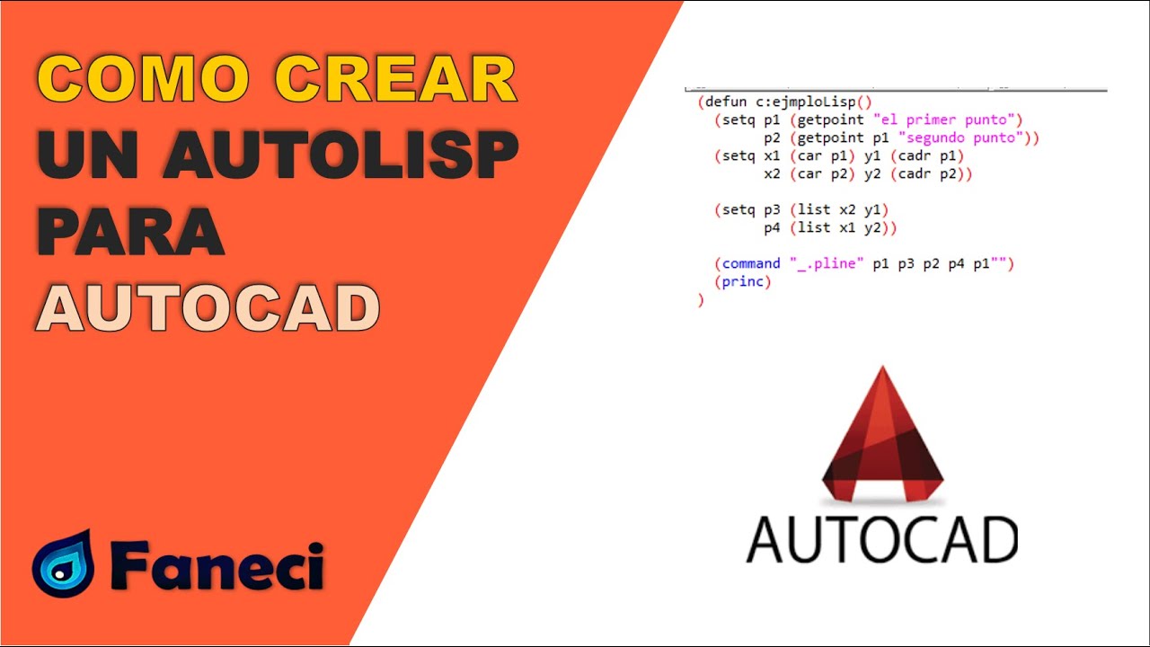 COMO CREAR UN LISP PARA AUTOCAD DESDE CERO✅