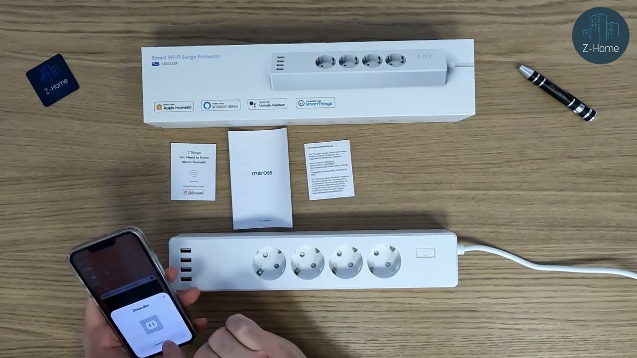 Meross Listwa zasilania 4 gniazda + USB HomeKit - unboxing